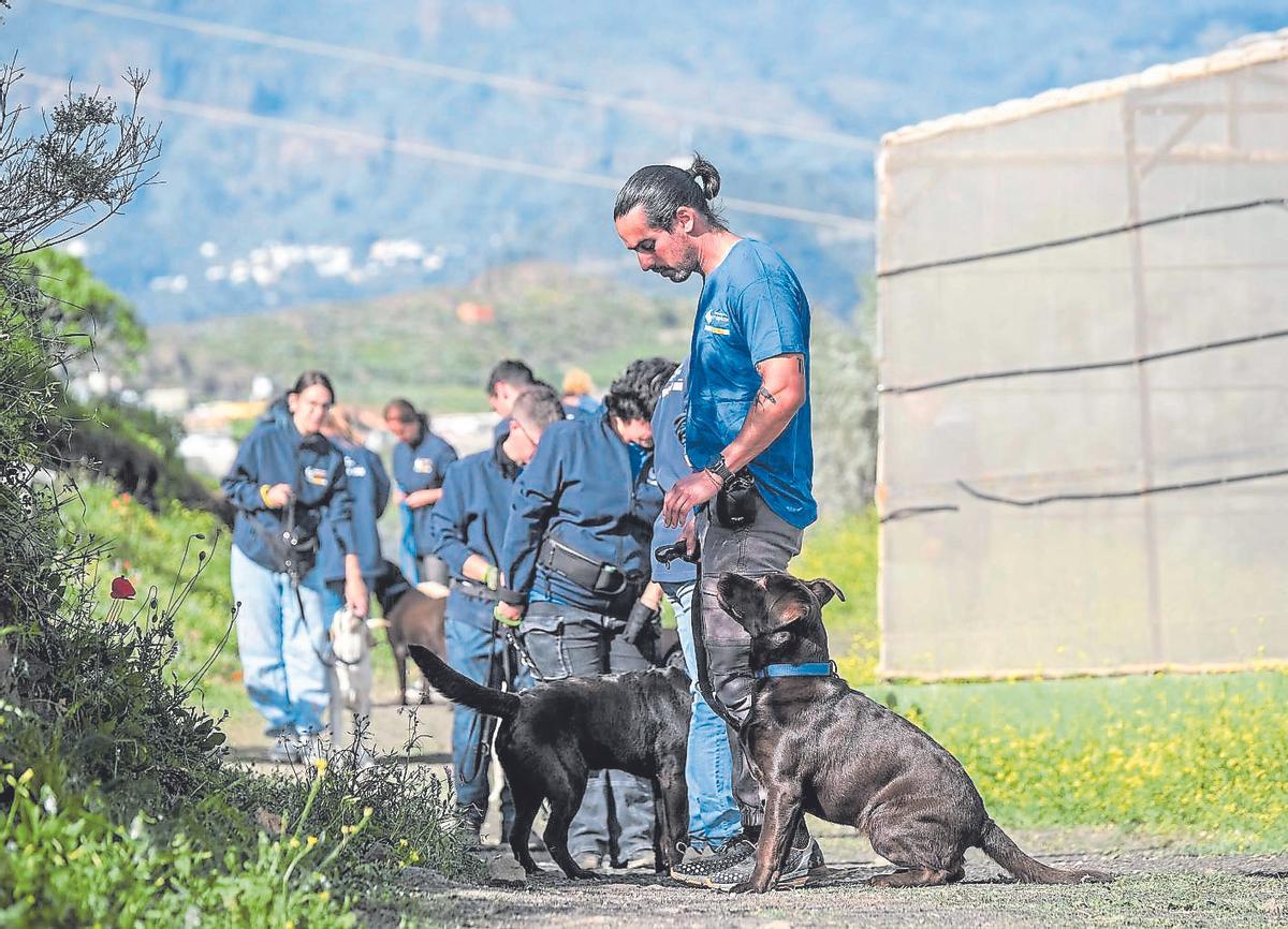 Uno de los ejercicios de giros en la finca El Viso.