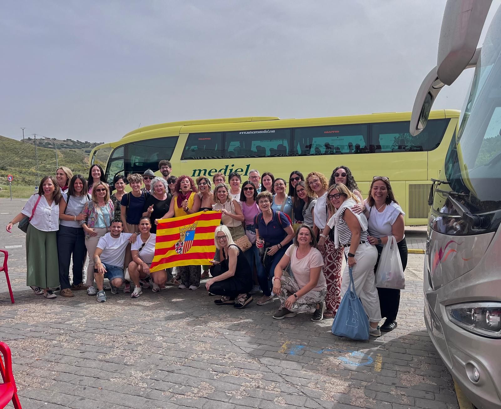 Los vecinos de Tauste viajando a Madrid.