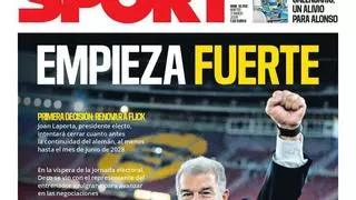 La portada de SPORT de hoy martes, 17 de marzo de 2026