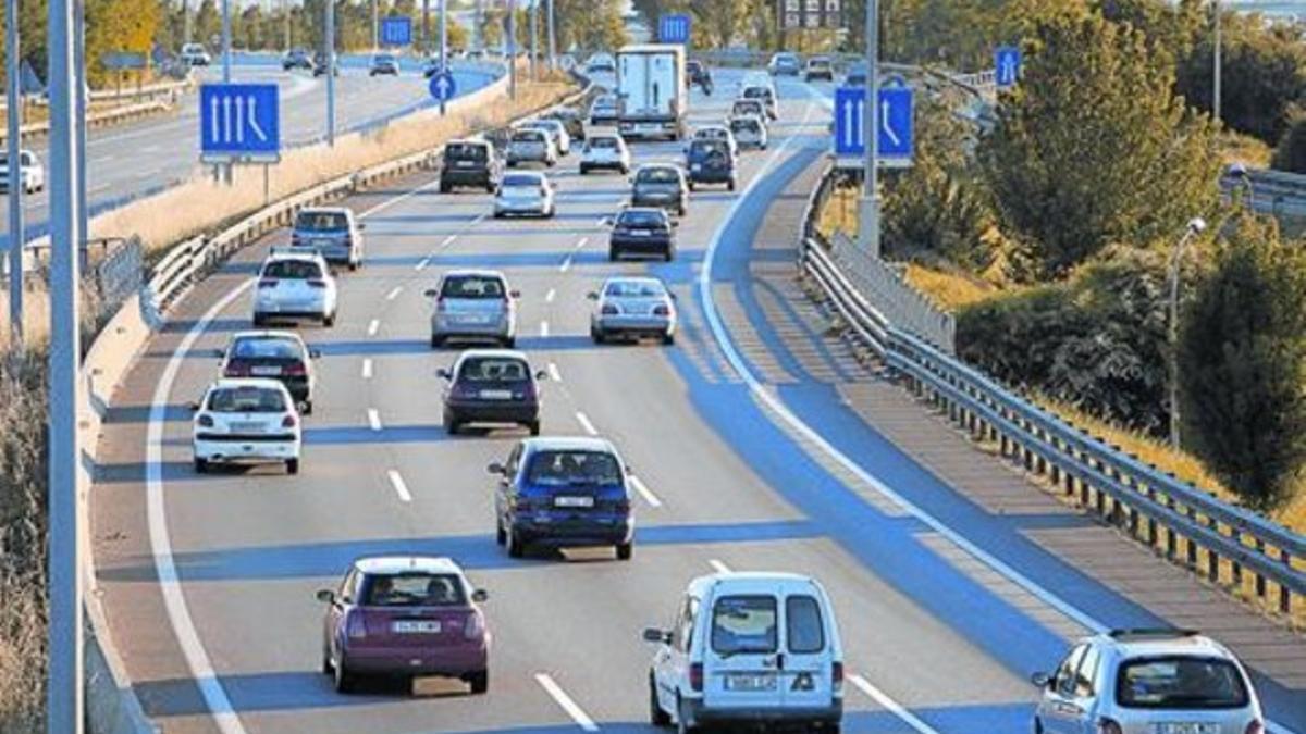 La autopista AP-7 en dirección a Barcelona.