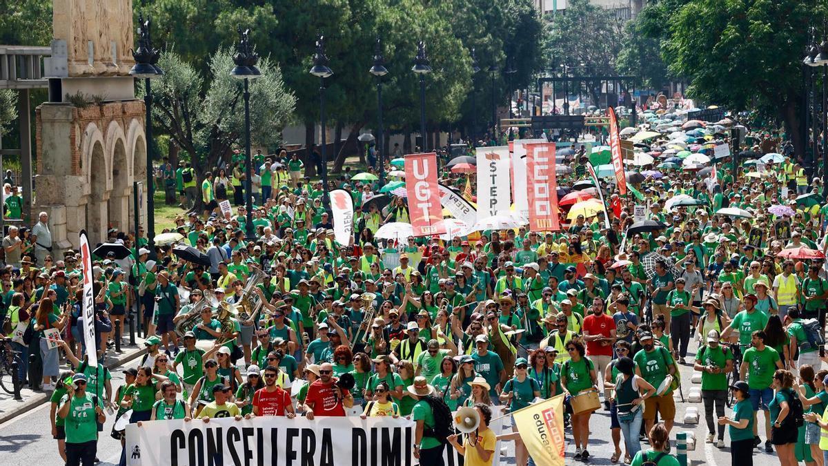 Manifestación de profesores