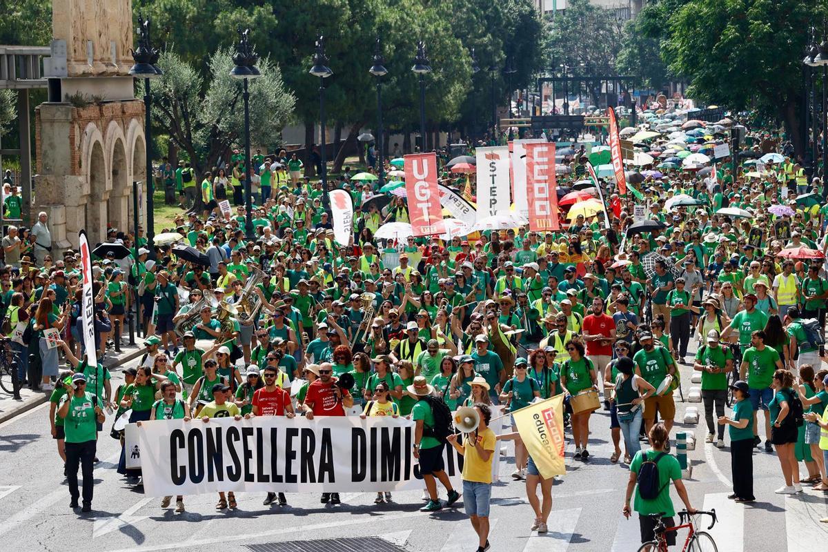 Manifestación de profesores