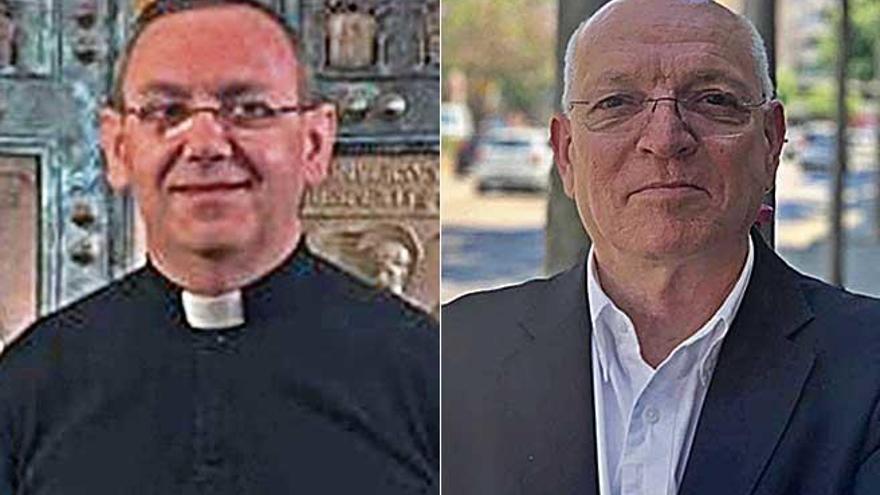 Pere Oliver, rector de Sant Josep, y Mateu Tous, rector de Sant Jaume.