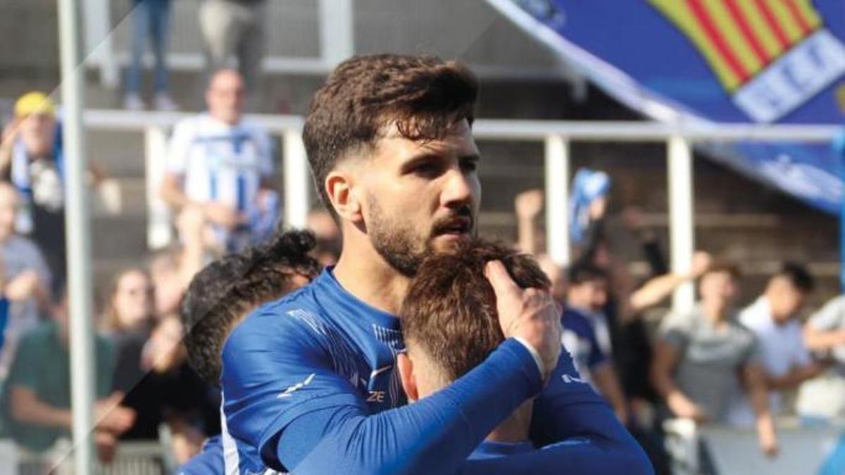 Albert Genís i Marc Reñé en el partit contra el Vic.