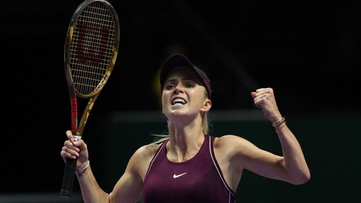 Svitolina celebra su victoria en Singapur