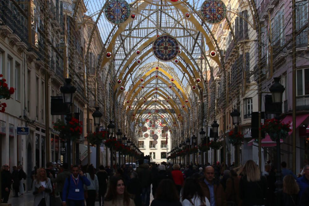 Luces de Navidad en el Centro de Málaga.