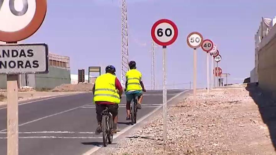 En solo 100 metros, siete señales de 70 km/h a 10 km/h