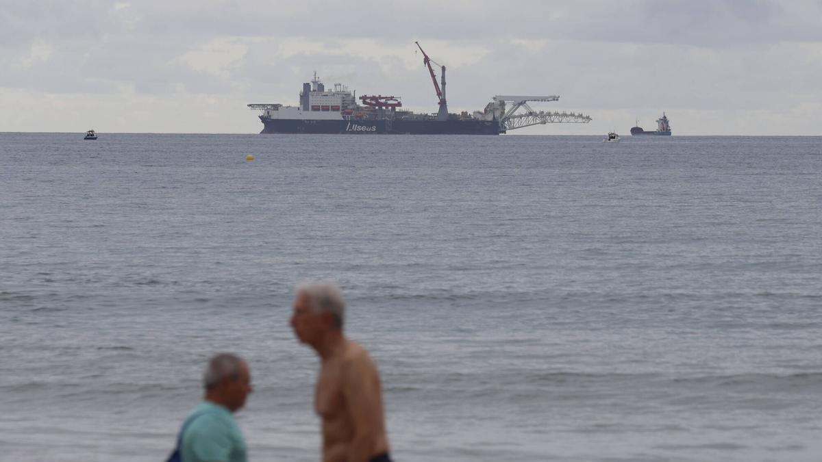 Un gigante del mar que llega a El Musel