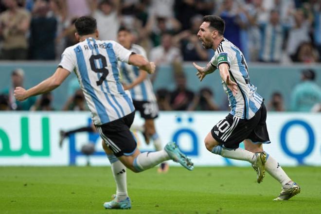 El gol de Messi ante México en el Mundial y la celebración de Argentina