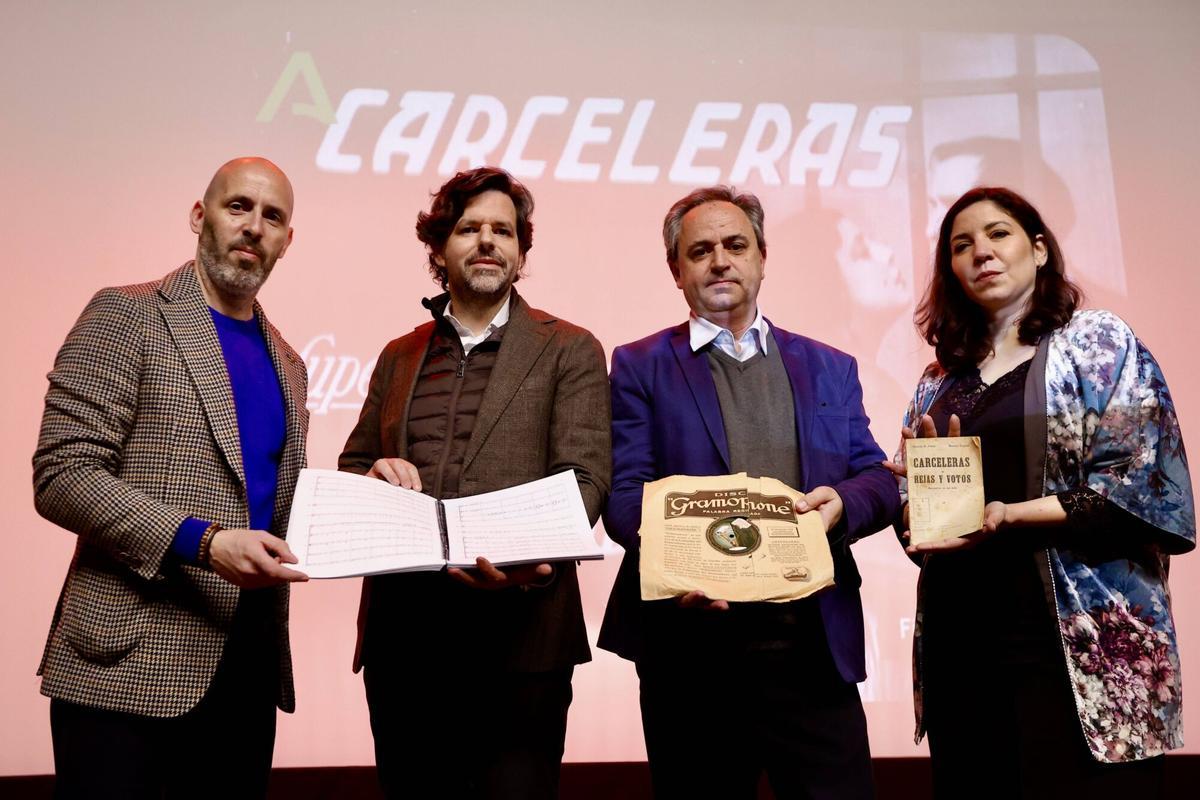 El delegado territorial de Cultura, Eduardo Lucena, asiste en la Filmoteca de Andalucía a la presentación de la adaptación musical de la película Carceleras, una iniciativa cultural que acerca al público una singular lectura musical de esta obra cinematográfica. La convocatoria contará con la interpretación de una romanza al piano por parte de Alberto Cubero, director de orquesta, y con la voz de Lucía Tavira, catedrática de Canto del Conservatorio Superior de Música Rafael Orozco
