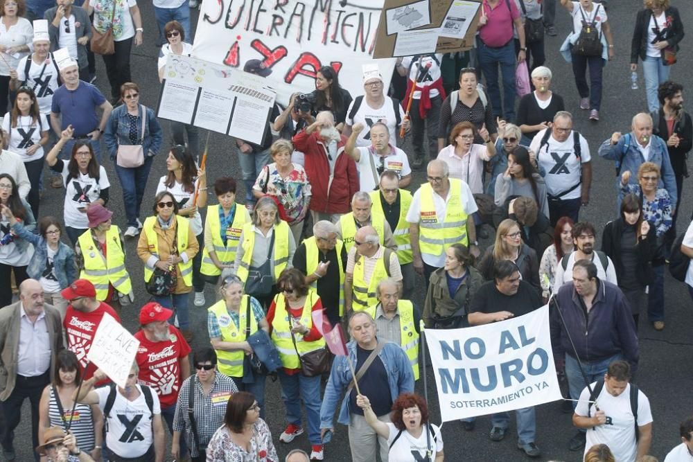 Manifestación contra el muro de Murcia en Madrid