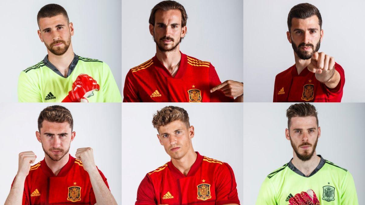 Algunos de los jugadores de la Selección Española.
