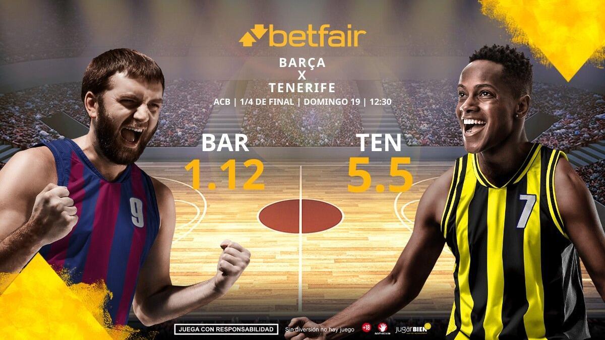 Barça Basket vs. Lenovo Tenerife: horario, TV, estadísticas, cuadro y pronósticos