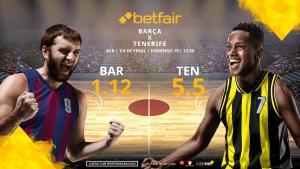 Barça Basket vs. Lenovo Tenerife: horario, TV, estadísticas, cuadro y pronósticos