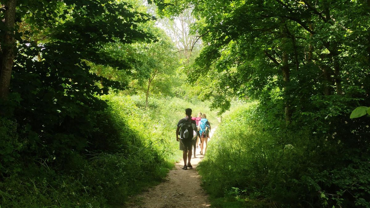 Un grupo de alumnos del IES Río de Gállego de Zaragoza realizan el Camino de Santiago