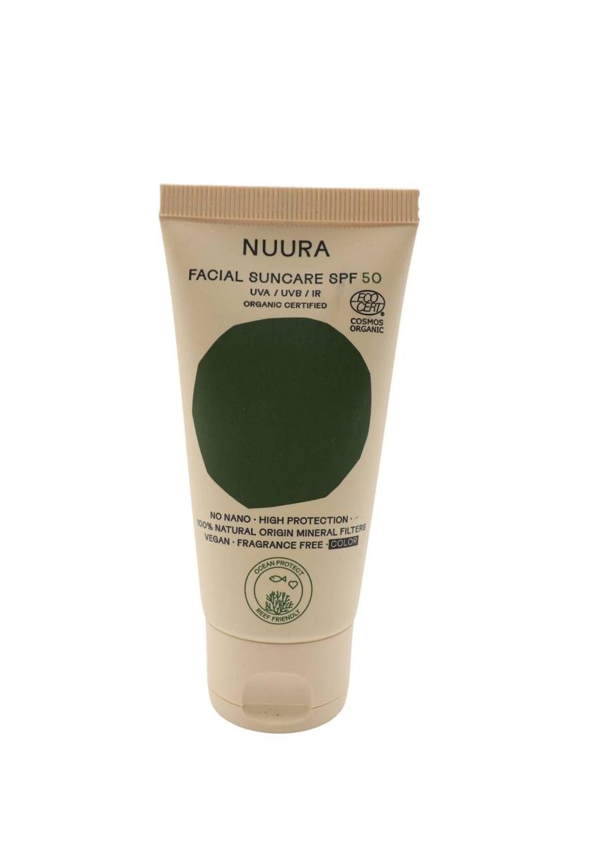 Crema facial solar orgánica, de Nuura