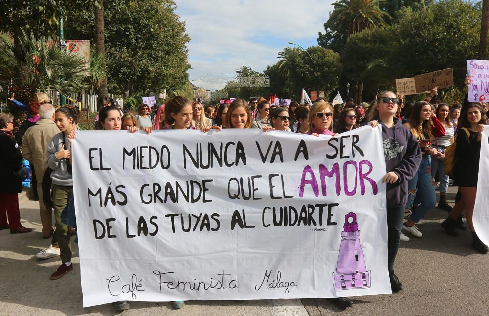 Manifestación contra la violencia de género en Málaga