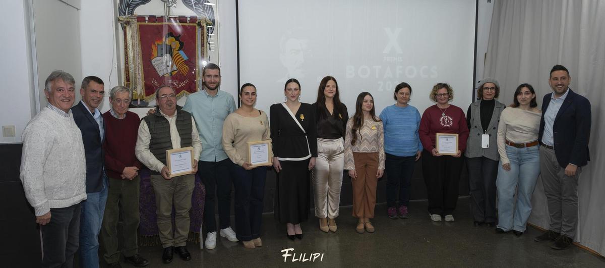 Los Premiados de los X Premis Botafocs de Cronista.