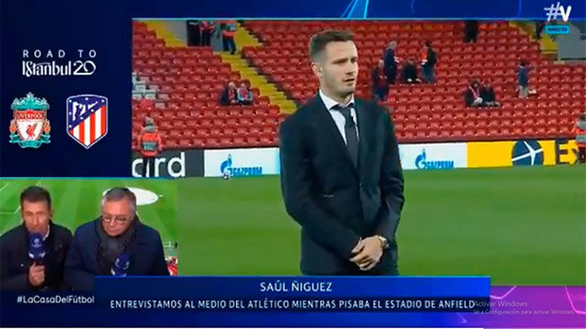 Saúl habló antes del partido ante el Liverpool en Anfield