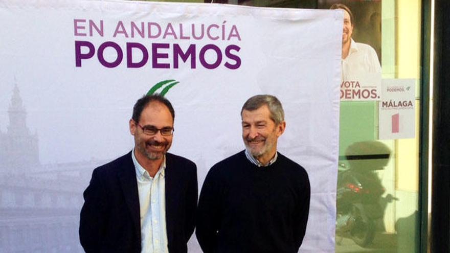 Alberto Montero y José Julio Rodríguez, hoy en Málaga.