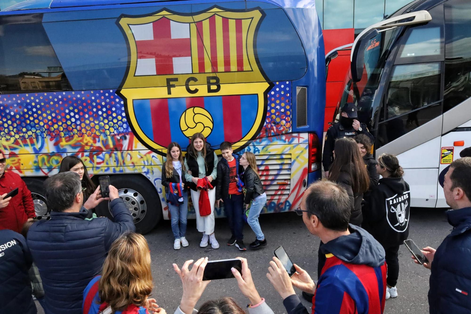 Llegada del Barcelona a Castelló para jugar contra el Villarreal