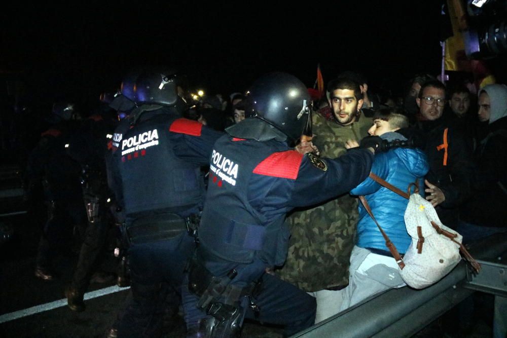 Desallotjament de l'AP-7 a Girona