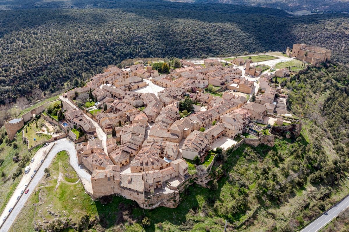Vista aérea de Pedraza (Segovia)