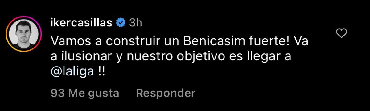 Mensaje de Iker Casillas en reacción a la inocentada del CD Benicasim.