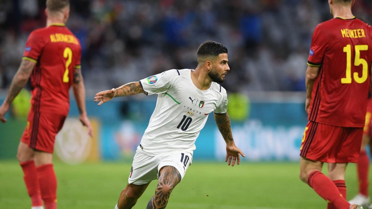 Lorenzo Insigne marcó ante Bélgica su segundo gol en la Eurocopa