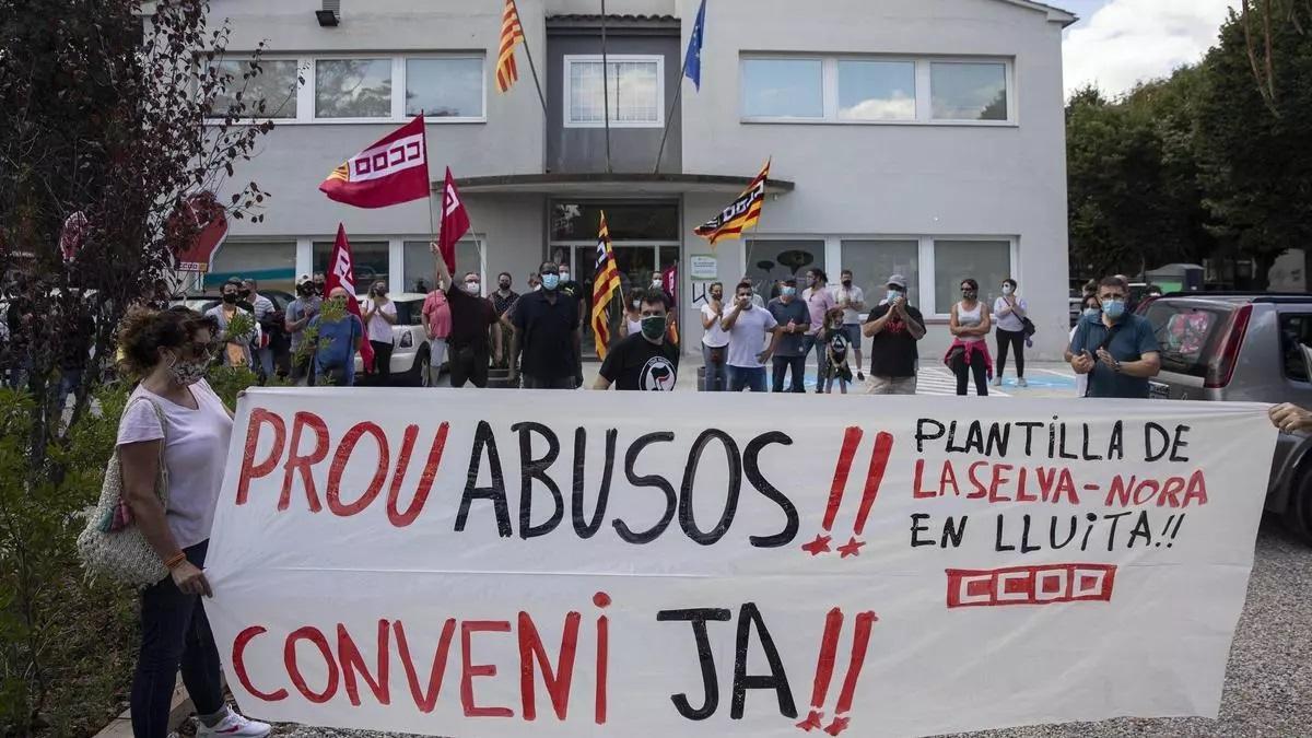 Trabajadores de Nora durante una provincia en 2020.