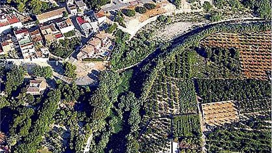 El río Girona visto desde el vuelo realizado por la Plataforma Ciudadana.