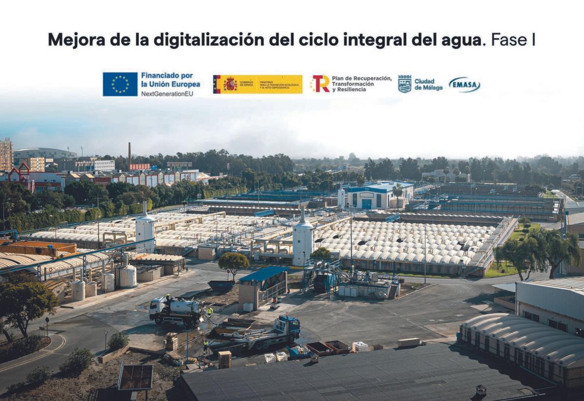 Aspecto de las instalaciones de Emasa en la capital malagueña.