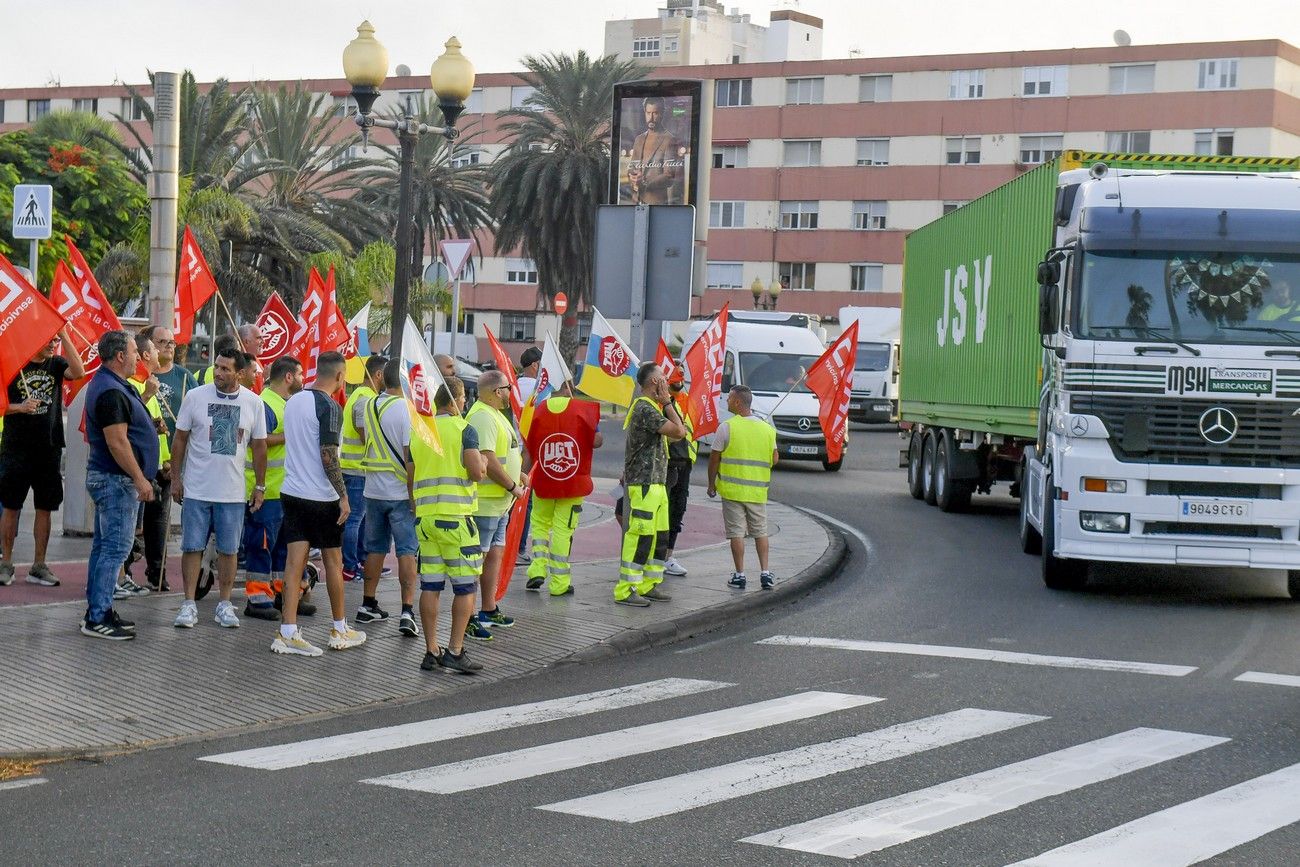 La primera jornada de la huelga de transporte no deja incidencias destacables en Las Palmas