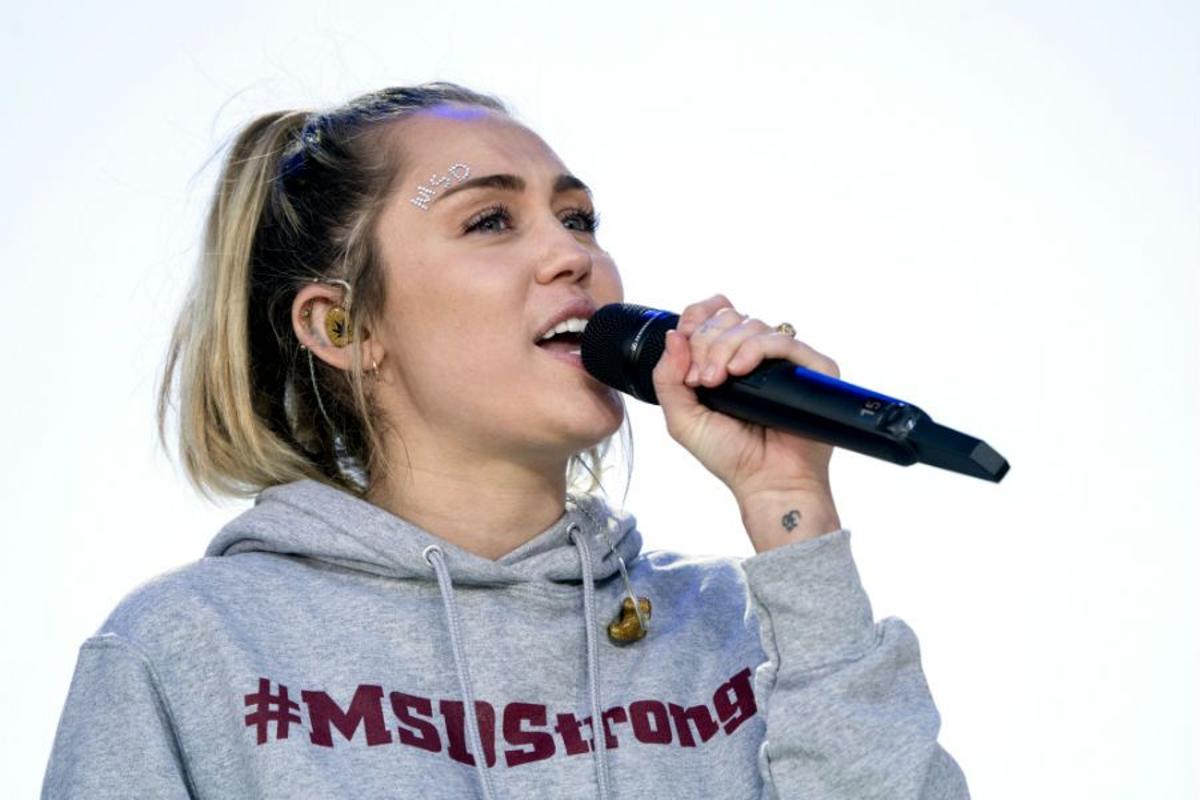 Miley Cyrus en 'March for our lives'