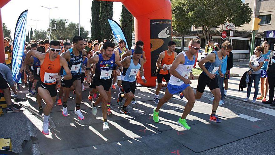 Podio de los 10 kilómetros, con Boutiol y Pallicer. | P.B.