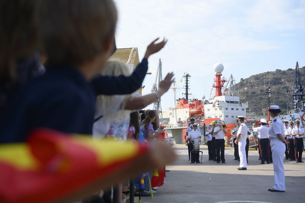 Llegada del buque Hesperides a Cartagena