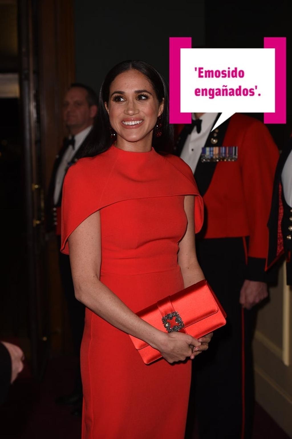 Meghan Markle vestida de rojo