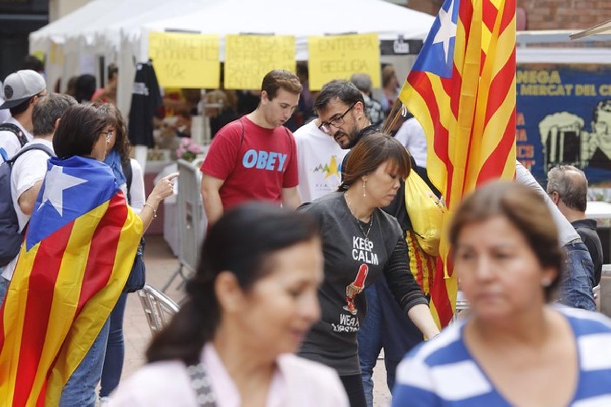 Ambient a la zona del Clot, al matí.