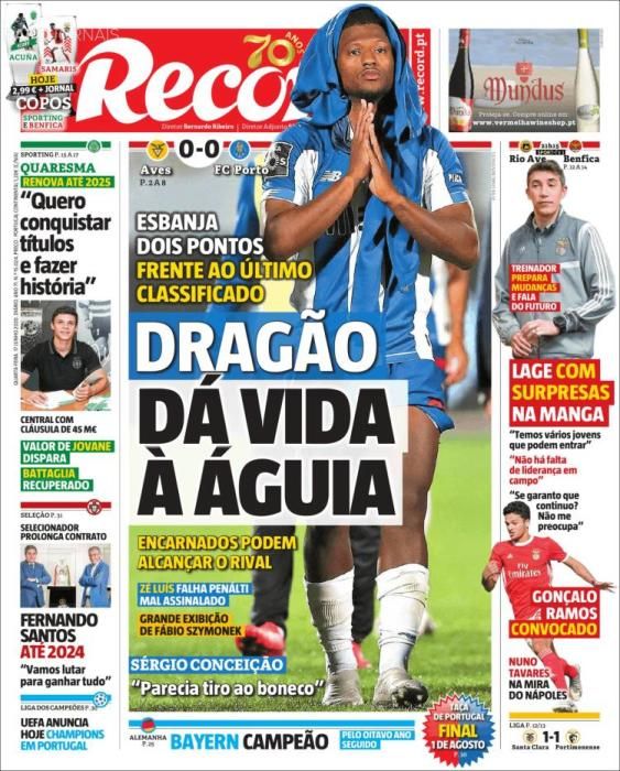 Portada RECORD  miércoles 17 junio 2020