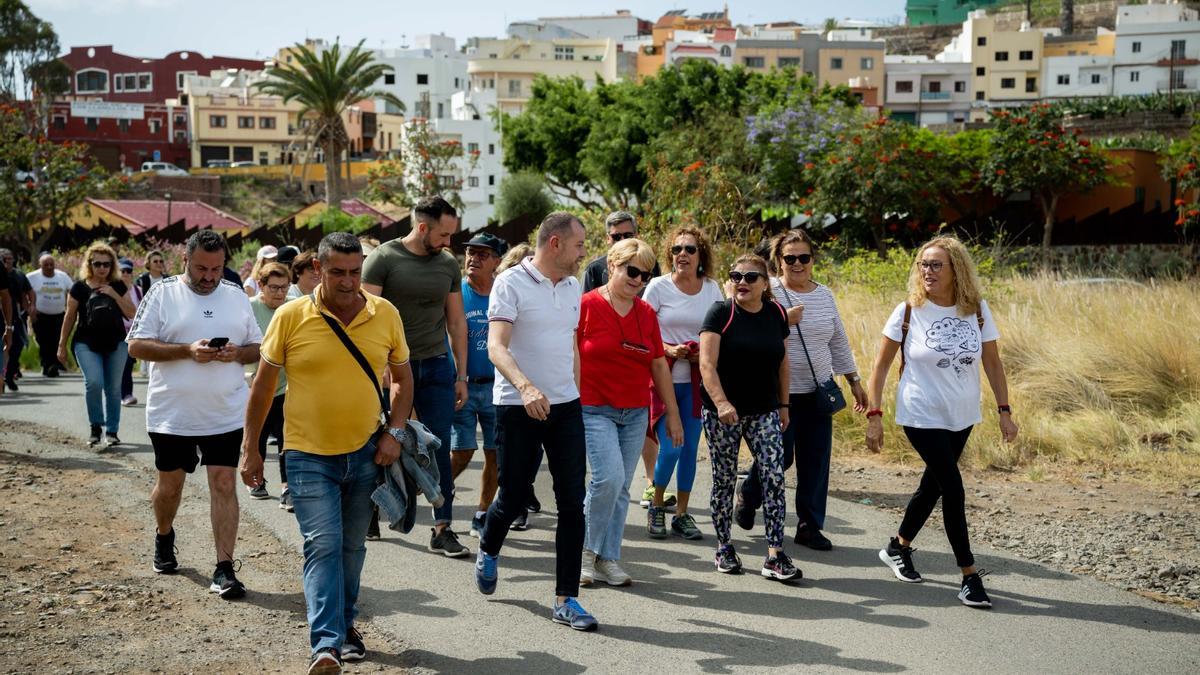 Teodoro Sosa, en la salida de la peregrinación en Huertas del Rey