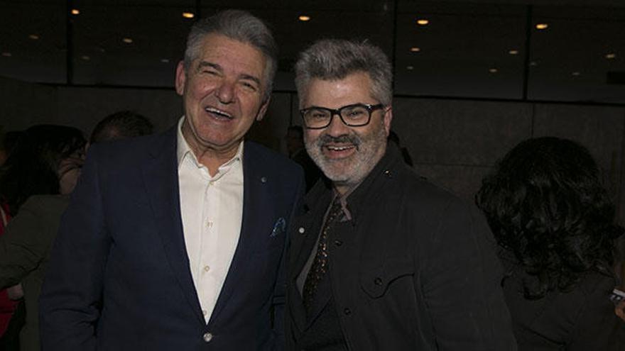 El presidente del Colectivo de Comerciantes por Alicante, Domingo Martínez, junto a su vicepresidente y responsable de la asociación Corazón de Alicante, Vicente Armengol.