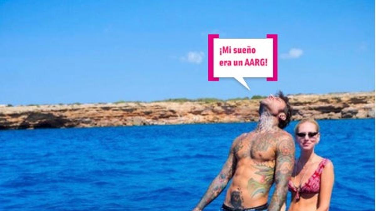 Fedez y Chiara Ferragni en Ibiza se ganan un AARG