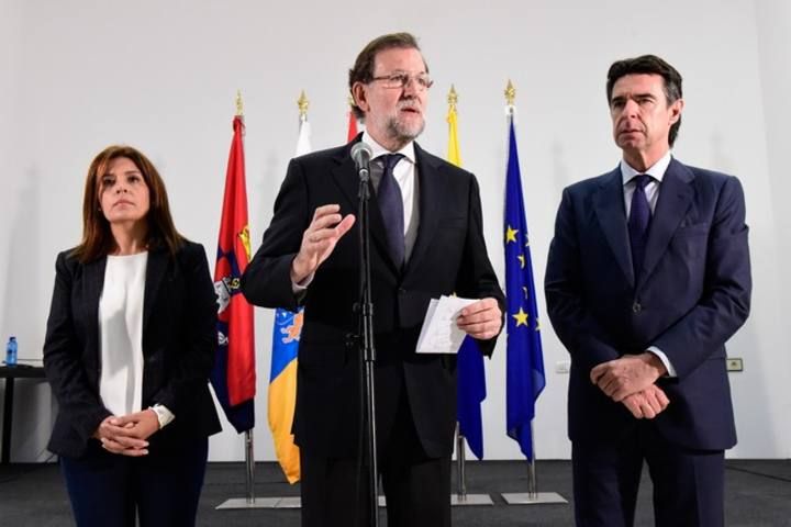 Mariano Rajoy, da una conferencia de prensa en Telde