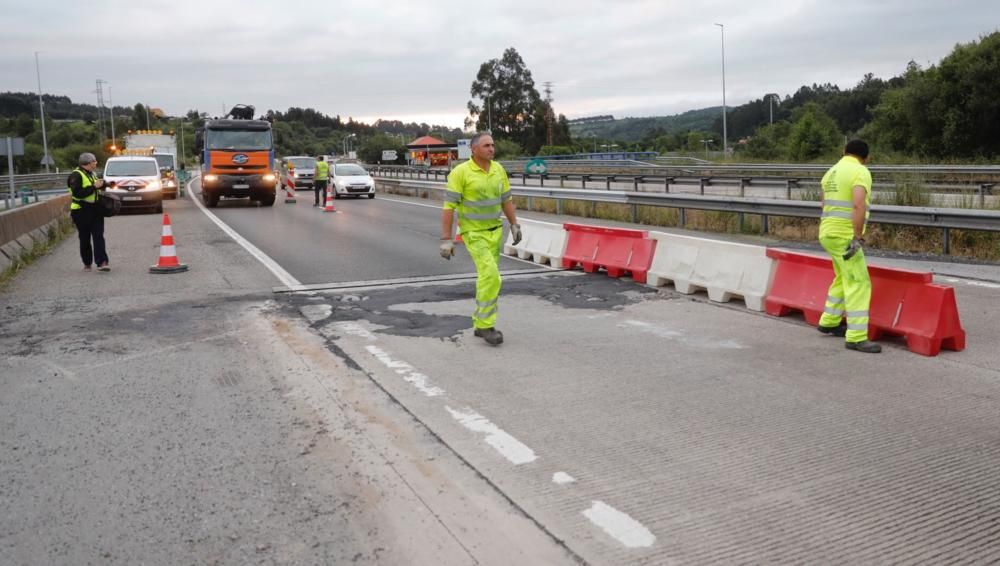 Obras en la autopista "Y" a la altura del Montico