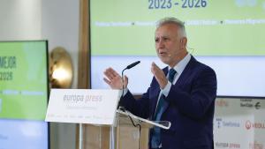 El ministro de Política Territorial, Ángel Víctor Torres protagoniza este jueves un desayuno informativo celebrado en Madrid.