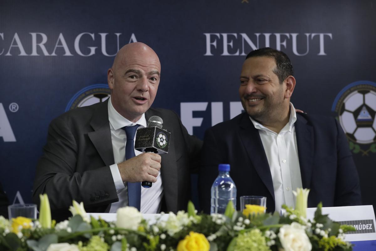 Visita del presidente de la FIFA, Gianni Infantino a Nicaragua