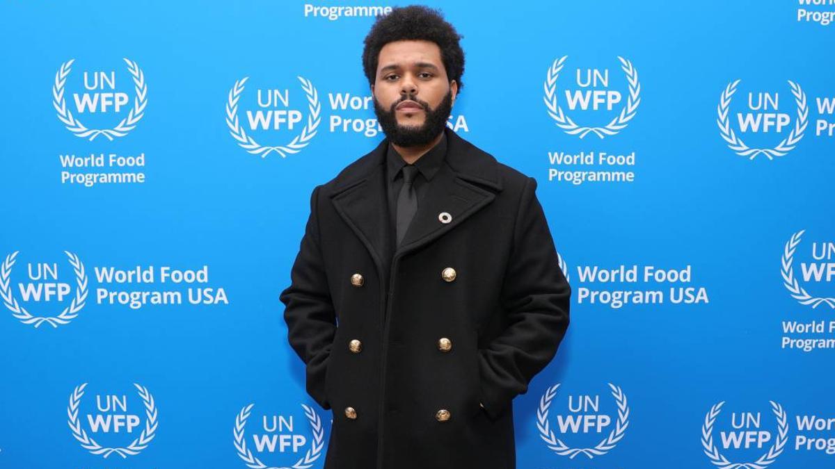 The Weeknd (Abel Makkonen Tesfay) en el evento del Programa Mundial de Alimentos de la ONU