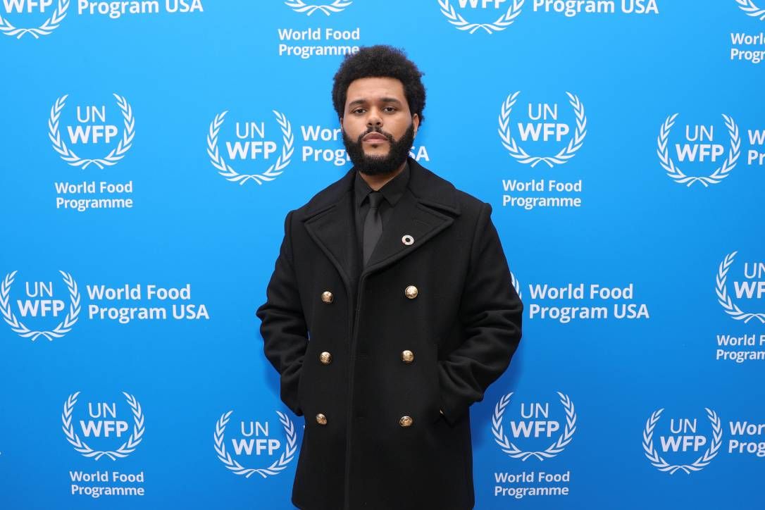 The Weeknd (Abel Makkonen Tesfay) en el evento del Programa Mundial de Alimentos de la ONU