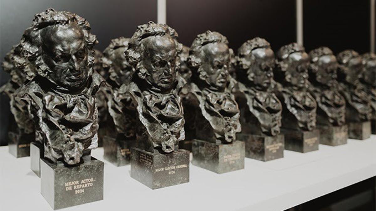 Esculturas de los Premios Goya.