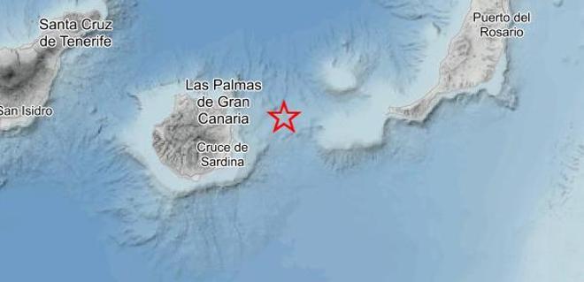 Un terremoto de magnitud 3,9 al este de Gran Canaria se siente en varios puntos de la Isla y en Fuerteventura
